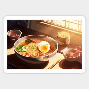 Delicous Japanese Food Ramen Noodles - Anime Wallpaper Sticker